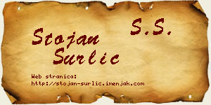 Stojan Surlić vizit kartica